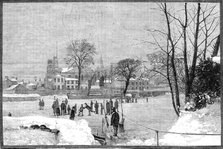 Scenes on the frozen Thames: at Twickenham, 1881. Creator: Unknown.