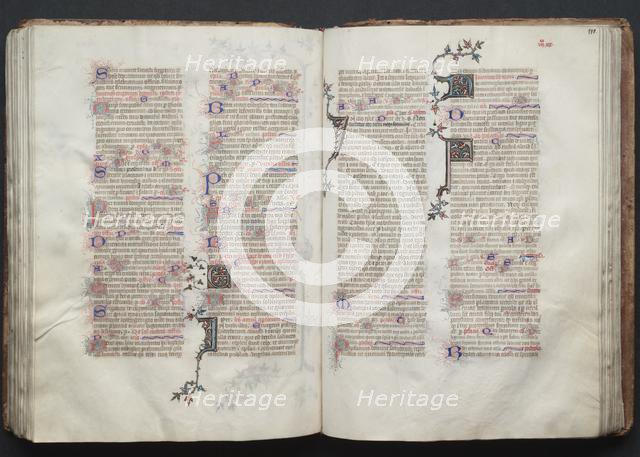 The Gotha Missal: Fol. 111r, Text, c. 1375. Creator: Master of the Boqueteaux (French); Workshop, and.