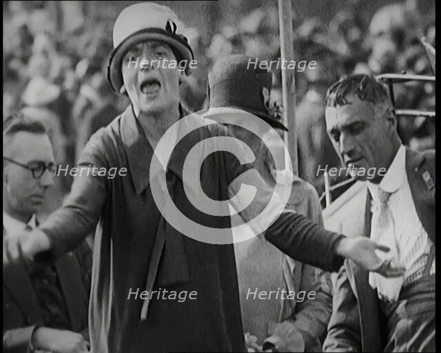Ellen Wilkinson, Labour Politician Giving a Speech in Support of the General Strike, 1926. Creator: British Pathe Ltd.