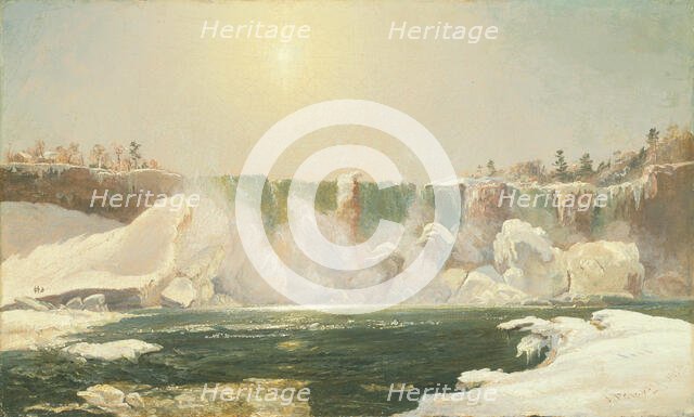 Niagara Falls in Winter, 1868. Creator: Jasper Francis Cropsey.