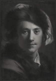 Self-Portrait in a Fur Cap, 1765/68. Creator: Joseph Wright of Derby.