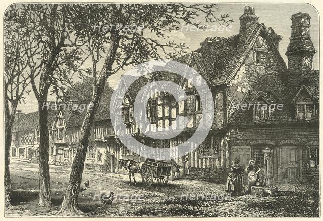 'Old Houses Under Warwick Castle', 1898. Creator: Unknown.