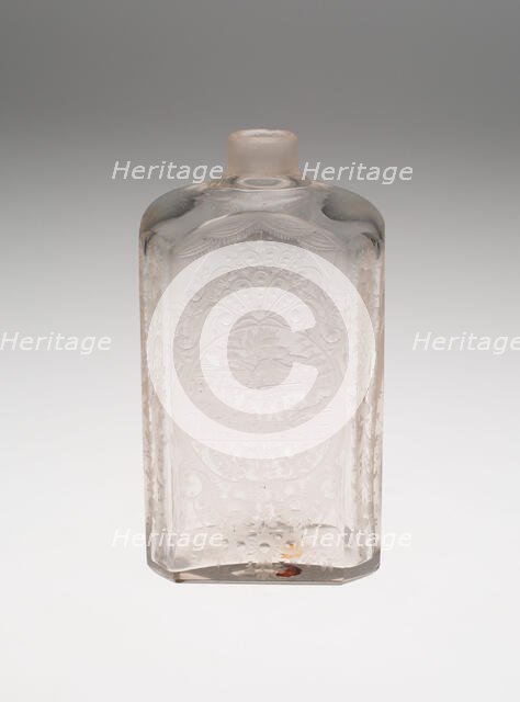Bottle, Bohemia, Early 18th century. Creator: Bohemia Glass.