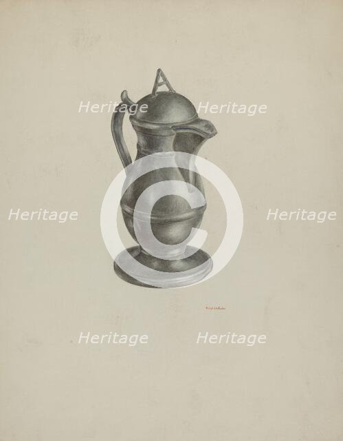 Pewter Jar, c. 1939. Creator: R.J. De Freitas.