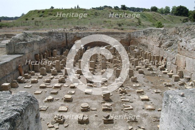 The baths at Isthmia, Greece. Artist: Samuel Magal