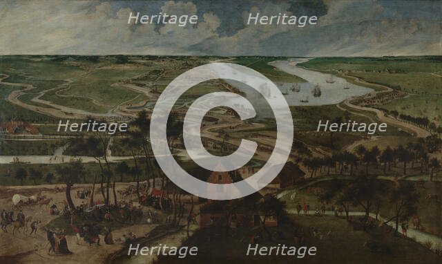 The Eel Huts in the Antwerp Polder outside the Lillo or Slijk Gate, early 17th century. Creator: Abel Grimmer.