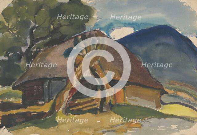 Cottage under the mountains, 1930. Creator: Zolo Palugyay.