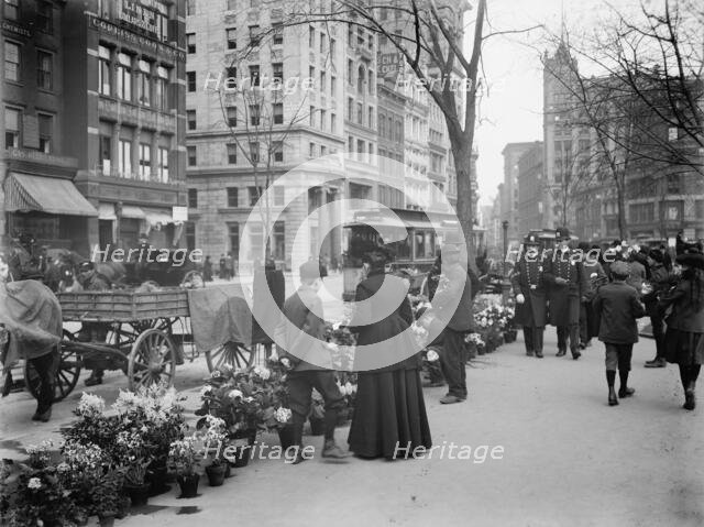 Flower vender's (i.e. vendor's) Easter display, New York, c1904. Creator: Unknown.