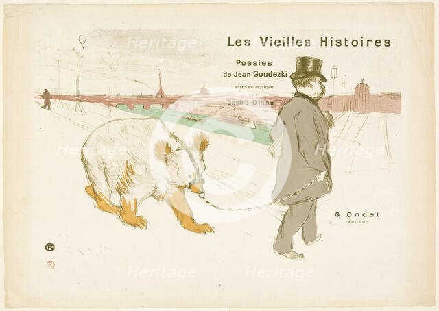 Cover and Frontispiece to Les Vieilles Histoires, 1893. Creator: Henri de Toulouse-Lautrec.