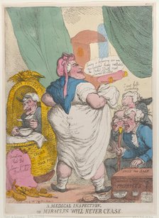 A Medical Inspection or Miracles Will Never Cease, September 15, 1814., September 15, 1814. Creator: Thomas Rowlandson.