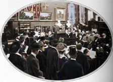 Auction in progress at Phillips auctioneers, London, c1901 (1901). Artist: Unknown.