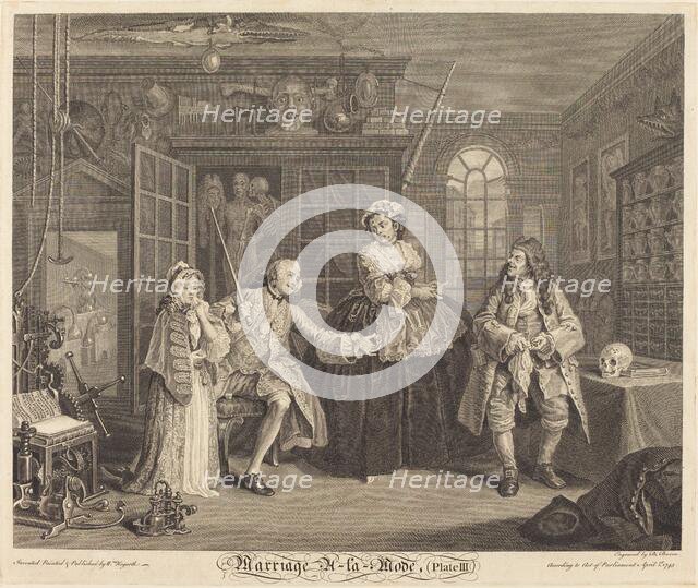 Marriage a la Mode: pl. 3, 1745. Creator: Bernard Baron.