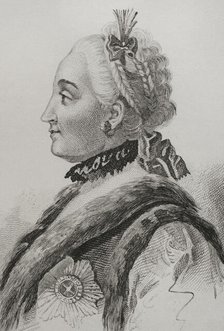 Catherine the Great,1839.  Creator: Mme Lesueur.