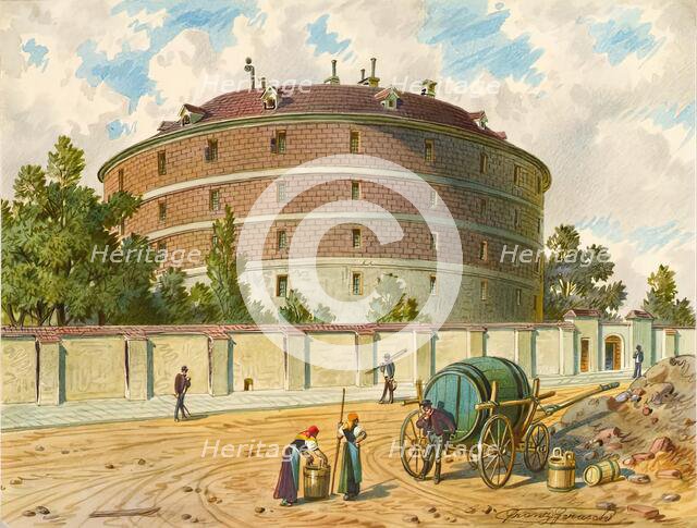 The old madhouse in Vienna (Fools' Tower), called "Kaiser Joseph-Gugelhupf"., undated. Creator: Franz Gerasch.