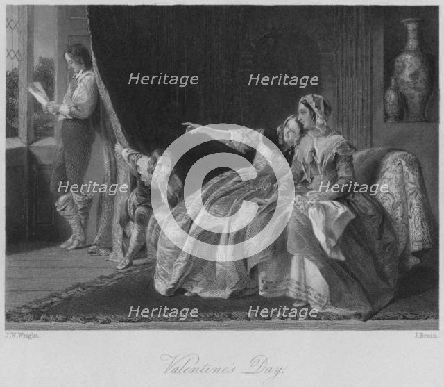 'Valentine's Day', mid 19th century. Creator: J Brain.