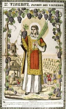 St Vincent, Spanish Christian martyr, 19th century. Artist: Anon