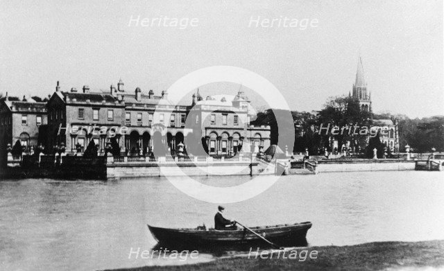 Clumber House and lake, Nottinghamshire, c1900s. Artist: Unknown