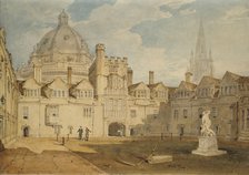 A View from the Inside of Brazen Nose College Quadrangle, Oxford, 1803-1804. Artist: JMW Turner.