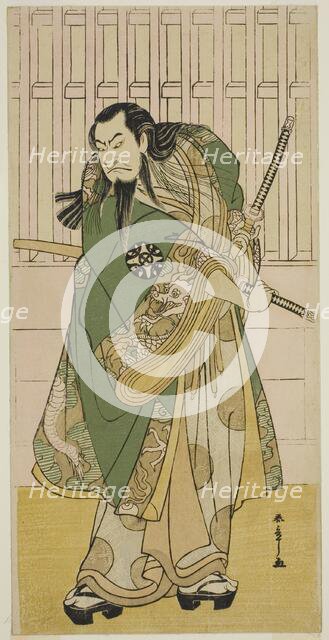 The Actor Nakamura Nakazo I as Hige no Ikyu in the Play Nanakusa Yosooi Soga, Performed..., c. 1782. Creator: Shunsho.