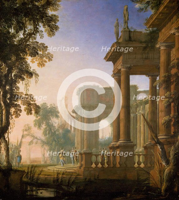 Jephthah and his Daughter, 1650-1700. Creators: Henri Mauperché, Pierre Patel I.