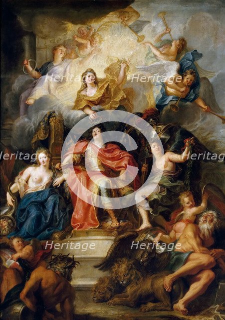 The glorification of Louis XIV. Artist: Coypel, Antoine (1661-1722)