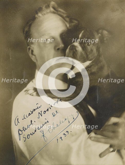 Portrait of the singer Feodor Ivanovich Chaliapin (1873-1938), c. 1930. Creator: Mishkin, Herman (1871-1948).