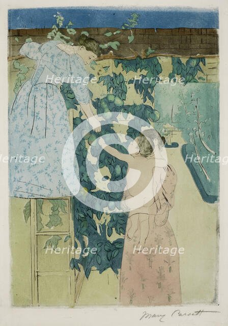 Gathering Fruit, c1893. Creator: Cassatt, Mary (1845-1926).