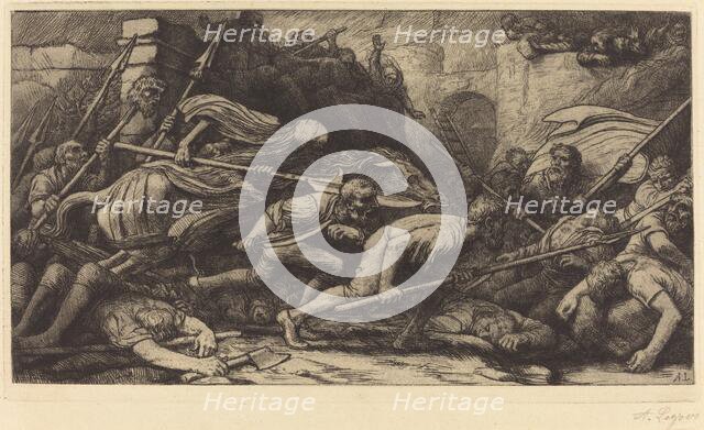 The Triumph of Death: Battle (Le triomphe de la mort: Le combat). Creator: Alphonse Legros.