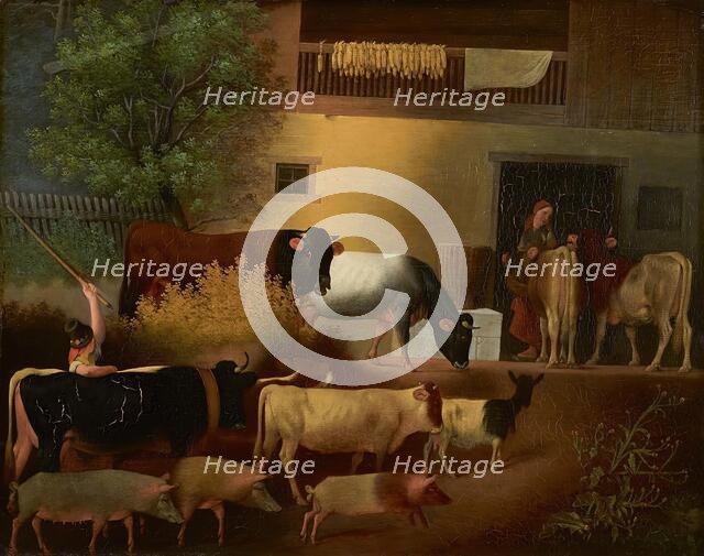 The return of the herd, 1844. Creator: Michael Neder.