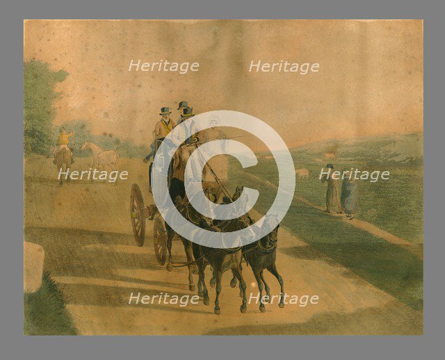 Mail coach, 1820. Creators: J.L.A., F.C.L..