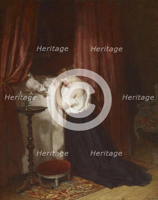 Evening Prayer, 1863-1864. Creator: Antoine Emile Plassan.