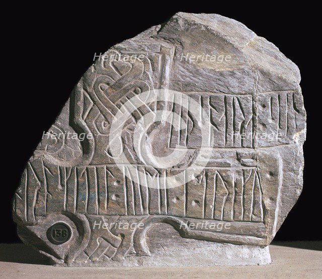 Roskitil cross-fragment on the Isle of Man, 10th century. Artist: Unknown