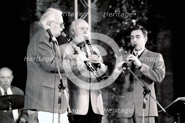 Jimmy Hastings, Humphrey Lyttelton and Jim Tomlinson, Hever Castle, Kent.  Artist: Brian O'Connor