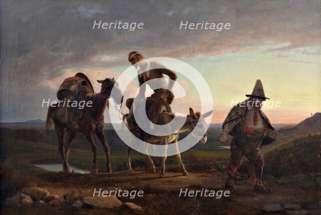 Don Quixote’s first ride home, n.d. (after 1847). Creator: Wilhelm Marstrand.