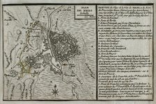 Map of the siege of the town of Neisse by General Harsch's Austrian army, 1758 (1765).  Creator: Jean de Beaurain.