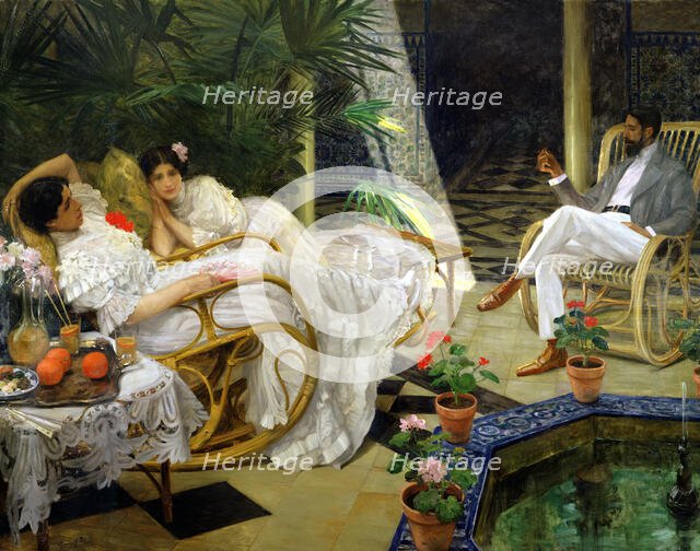 Le patio, 1908. Creator: Zo, Henri-Achille (1873-1933).