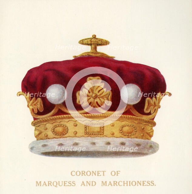 'Coronet of Marquess and Marchioness', c1911. Creator: Unknown.