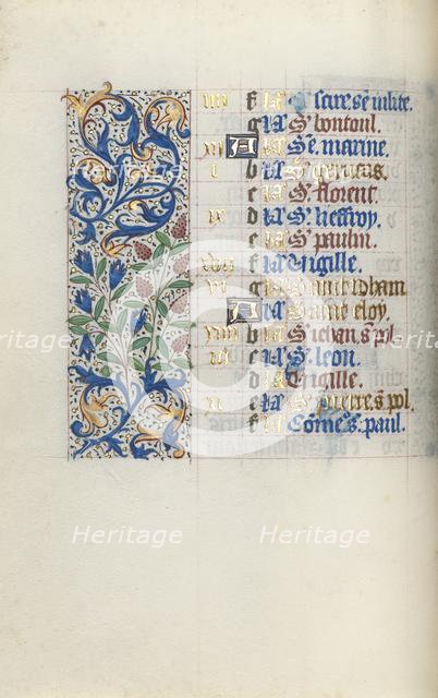 Book of Hours (Use of Rouen): fol. 6v, c. 1470. Creator: Master of the Geneva Latini (French, active Rouen, 1460-80).