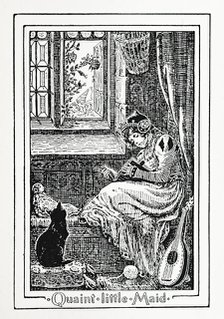 Quaint little Maid, 1894.  Creator: Gertrud M. Bradley.