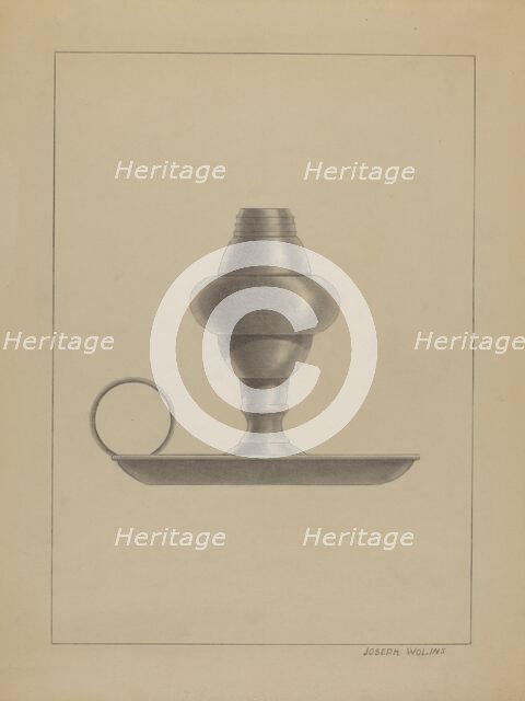 Lamp, c. 1936. Creator: Joseph Wolins.