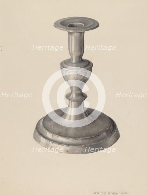 Candlestick, c. 1939. Creator: Fritz Boehmer.