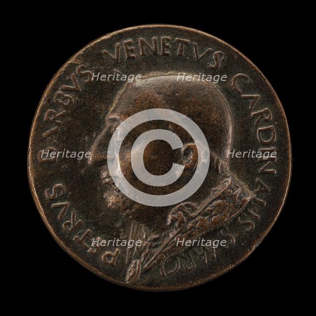 Pietro Barbo, 1417-1471 (Pope Paul II, 1464), as Cardinal of San Marco [obverse], 1455. Creator: Unknown.