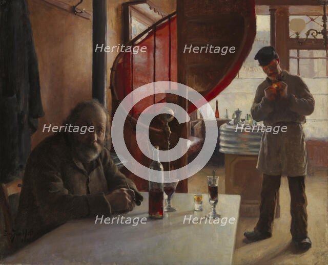 French Wine Bar, 1888. Creator: Eero Jarnefelt.