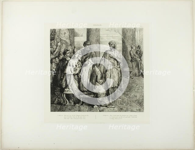 She Lov'd Me for the Dangers, plate three from Othello, 1844. Creator: Theodore Chasseriau.