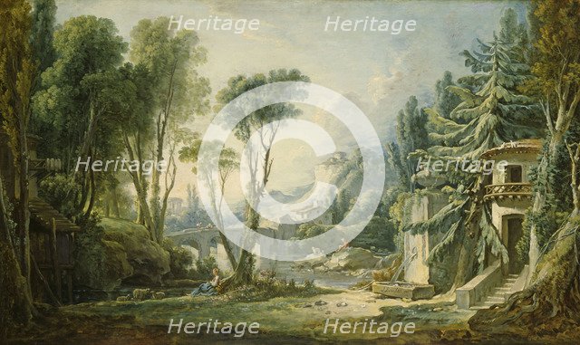 Pastoral River Landscape, 1741.
