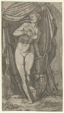 Cleopatra bitten by an Asp, 1540-56. Creator: Leon Davent.