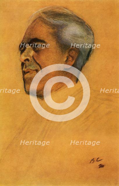 'Portrait of the Actor Konstantin Sergeyevich Stanislavsky', 1911, (1965).  Creator: Valentin Serov.