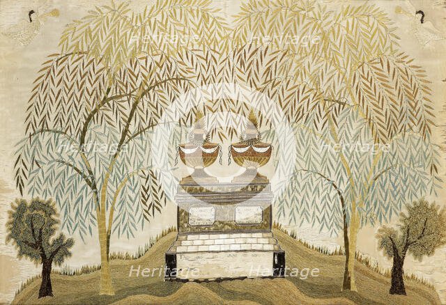 Mourning Sampler, Rhode Island, c. 1810. Creator: Mary Winsor.