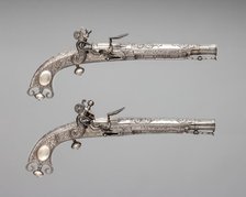 Pair of Flintlock Pistols, Scottish, Doune, ca. 1750-70. Creator: Alexander Campbell.