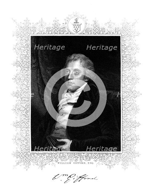 William Gifford, English critic, editor and poet, (19th century).Artist: S Freeman